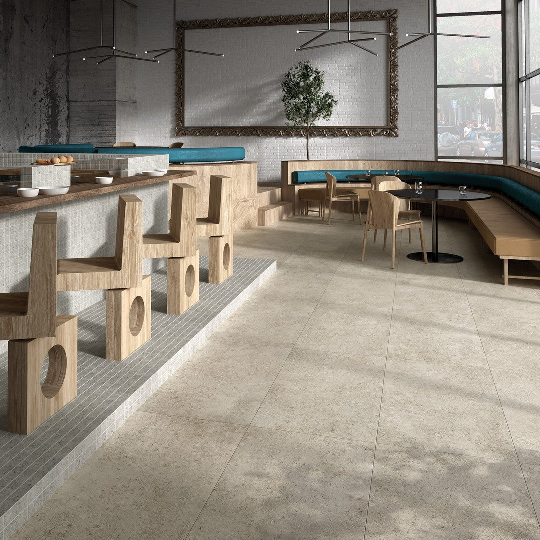Tesoro 12" x 24" Shellstone Rectified Matte Outdoor Porcelain Tile