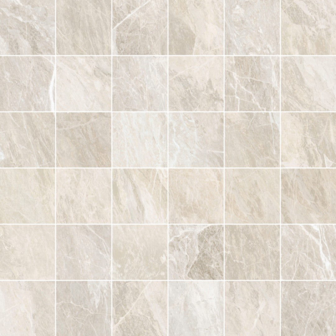 Happy Floors 12" x 12" Bernini Natural Porcelain Mosaic