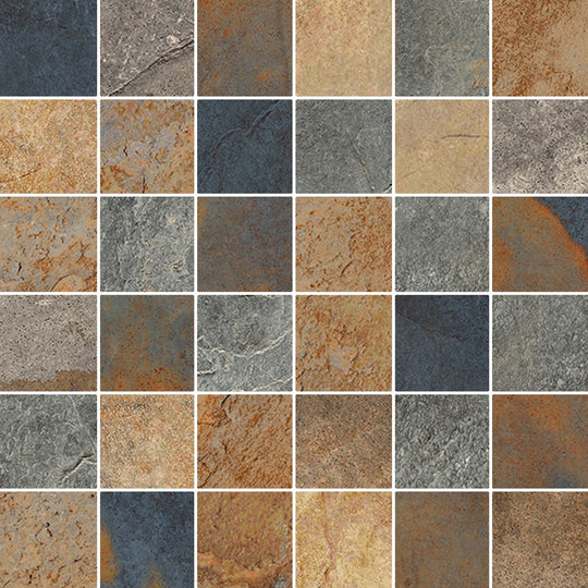 Happy Floors 12" x 12" Berwyn Rectified Natural Porcelain 2" Mosaic