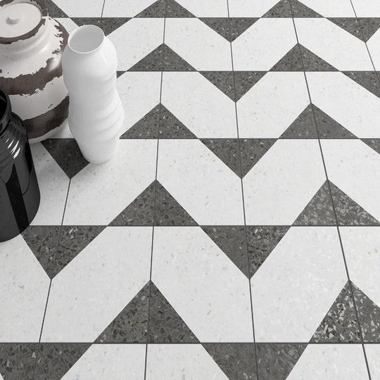 WOW-7-x-7-Natural-Drops-Matte-Porcelain-Bit-Décor-Tile-Graphite