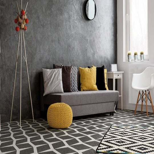 WOW-7-x-7-Natural-Drops-Matte-Porcelain-Rhombus-Décor-Tile-Graphite