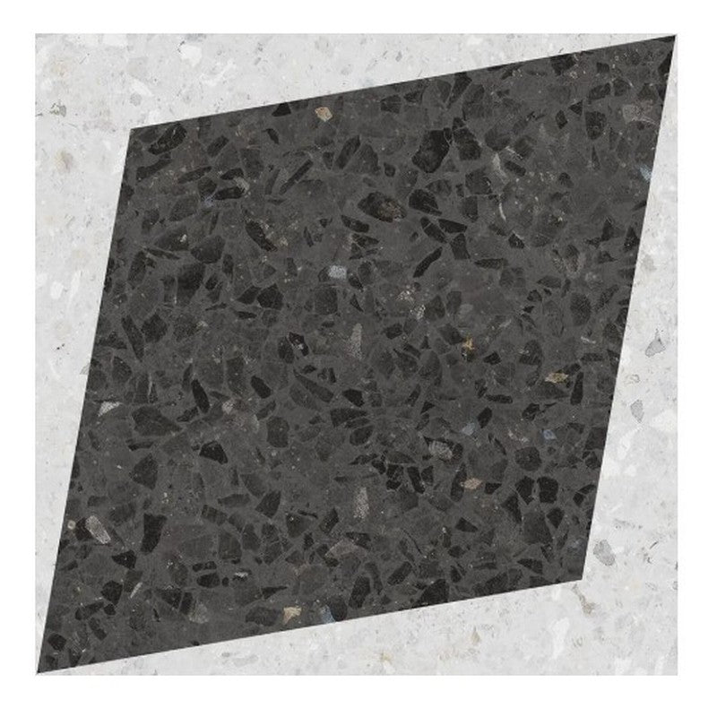 WOW 7" x 7" Natural Drops Matte Porcelain Rhombus Décor Tile