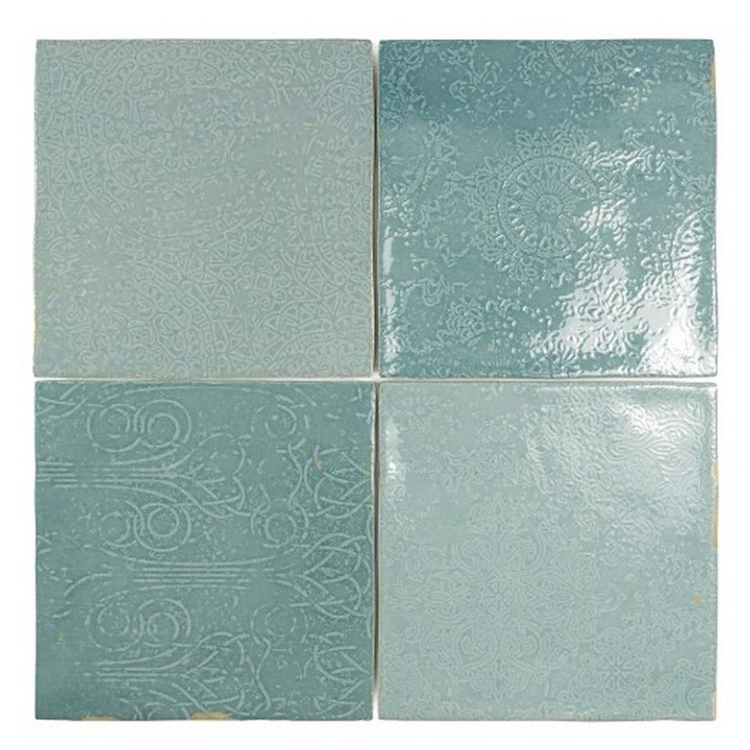 WOW 5" x 5" Mestizaje Zellige Décor Glossy Ceramic Tile