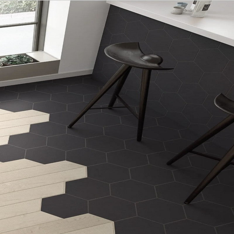 WOW-8-x-9-Floor-Matte-Porcelain-Hexagon-Tile-Graphite