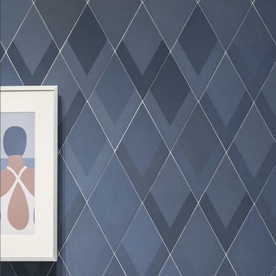 WOW-5.5-x-9.5-Flow-Diamond-Décor-Matte-Porcelain-Tile-Blue