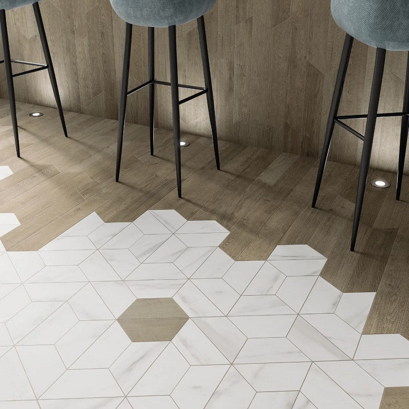 WOW-4-x-9-60º-Matte-Porcelain-Trapezium-Tile-Calacatta