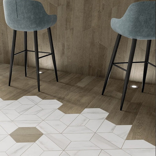 WOW-4-x-9-60º-Matte-Porcelain-Trapezium-Tile-Wood-Dark
