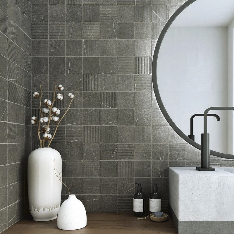WOW-4.7-x-4.7-Gea-Carved-Matte-Porcelain-Tile-Charcoal