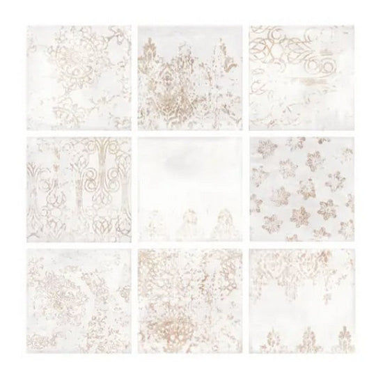 WOW 7" x 7" Mestizaje Chateau Antique Glossy Porcelain Tile