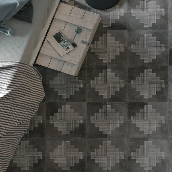 WOW-7-x-7-Mestizaje-Chateau-Lines-Matte-Porcelain-Tile-Graphite