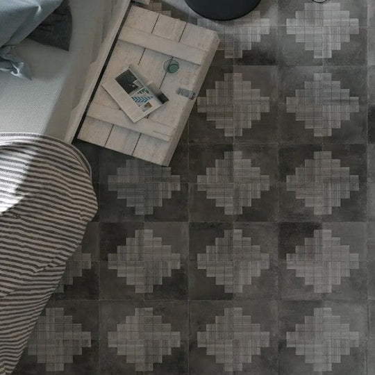 WOW-7-x-7-Mestizaje-Chateau-Lines-Matte-Porcelain-Tile-Graphite