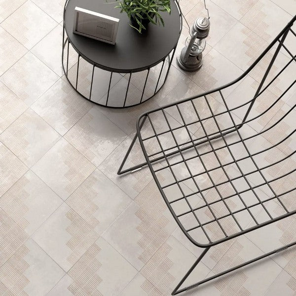 WOW-7-x-7-Mestizaje-Chateau-Lines-Glossy-Porcelain-Tile-White