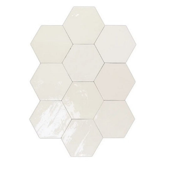 WOW 4" x 5" Zellige Glossy Ceramic Hexagon Tile