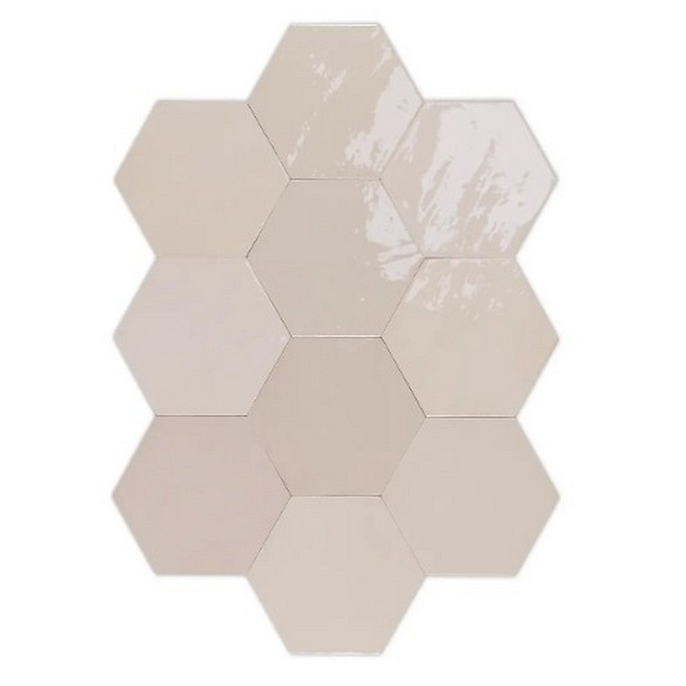 WOW 4" x 5" Zellige Glossy Ceramic Hexagon Tile