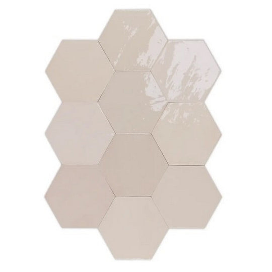 WOW 4" x 5" Zellige Glossy Ceramic Hexagon Tile
