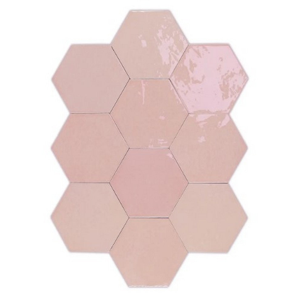 WOW 4" x 5" Zellige Glossy Ceramic Hexagon Tile