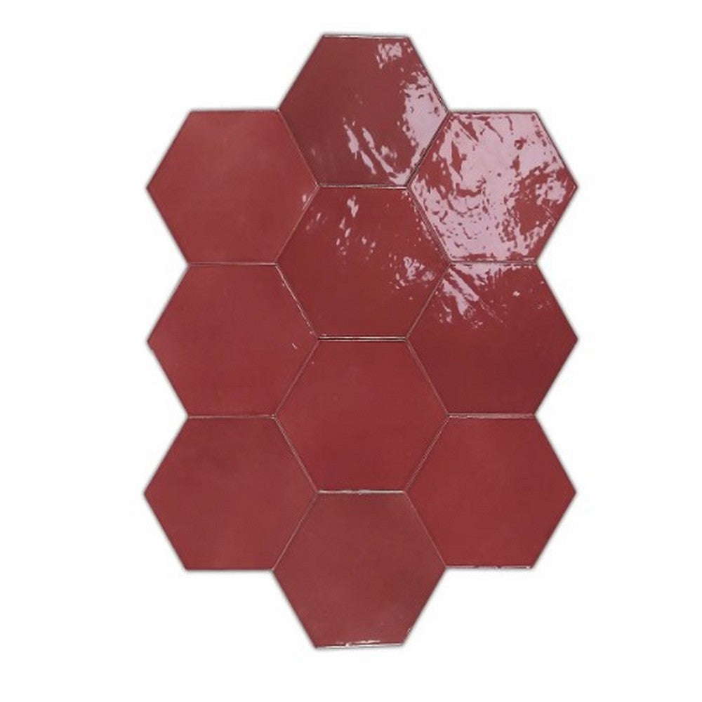 WOW 4" x 5" Zellige Glossy Ceramic Hexagon Tile