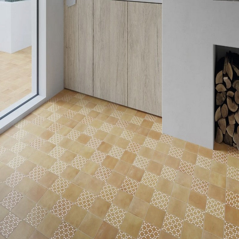 WOW-6-x-6-Bejmat-Décor-Glossy-Porcelain-Tile-Tan-White