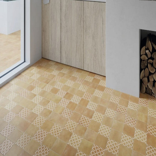 WOW-6-x-6-Bejmat-Décor-Glossy-Porcelain-Tile-Tan-White