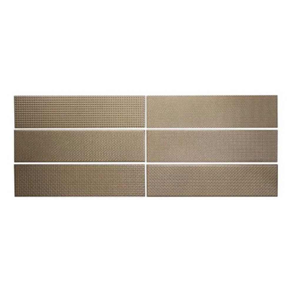 WOW 2.5" x 10" Texiture Pattern Mix Metallics Glossy Ceramic Tile