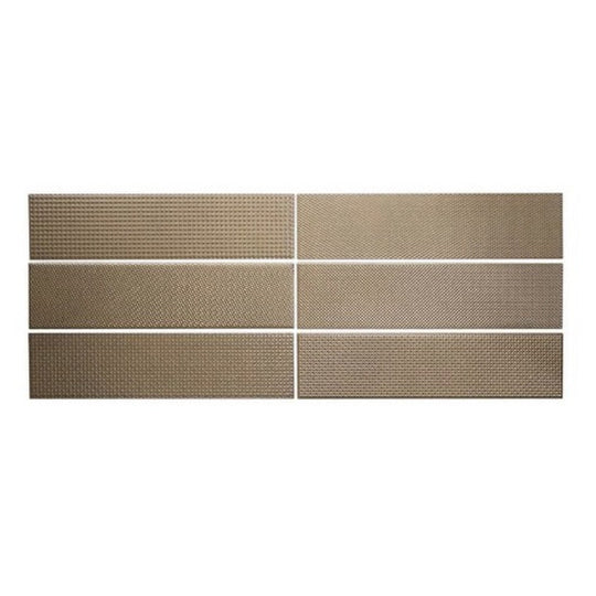 WOW 2.5" x 10" Texiture Pattern Mix Metallics Glossy Ceramic Tile