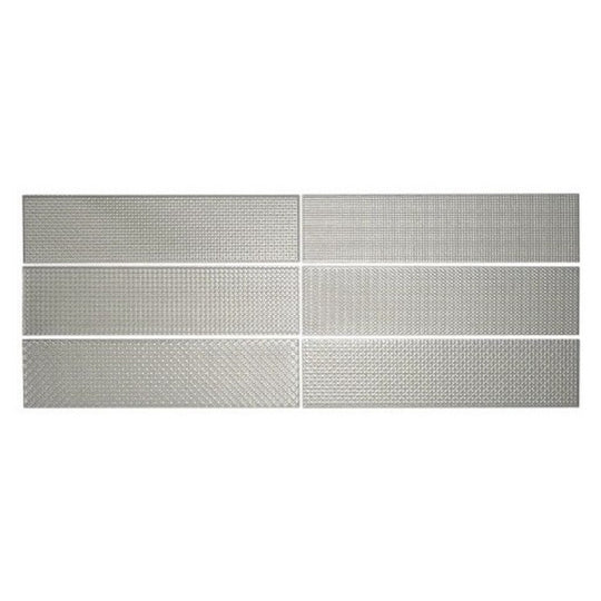 WOW 2.5" x 10" Texiture Pattern Mix Metallics Glossy Ceramic Tile