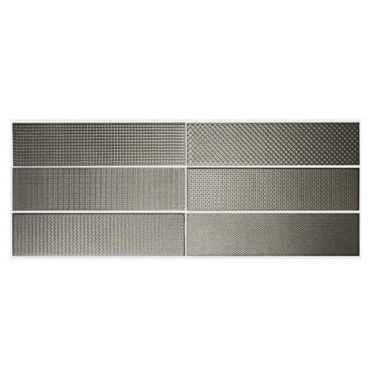 WOW 2.5" x 10" Texiture Pattern Mix Metallics Glossy Ceramic Tile