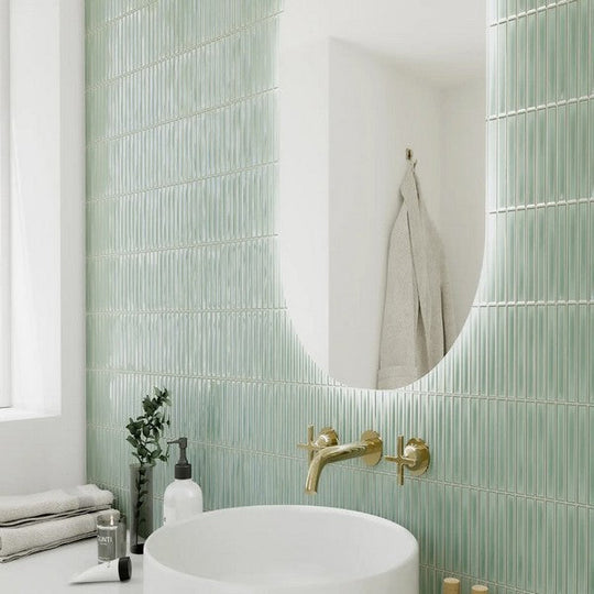 WOW-5-x-10-Sweet-Bars-Glossy-Ceramic-Tile-Fern