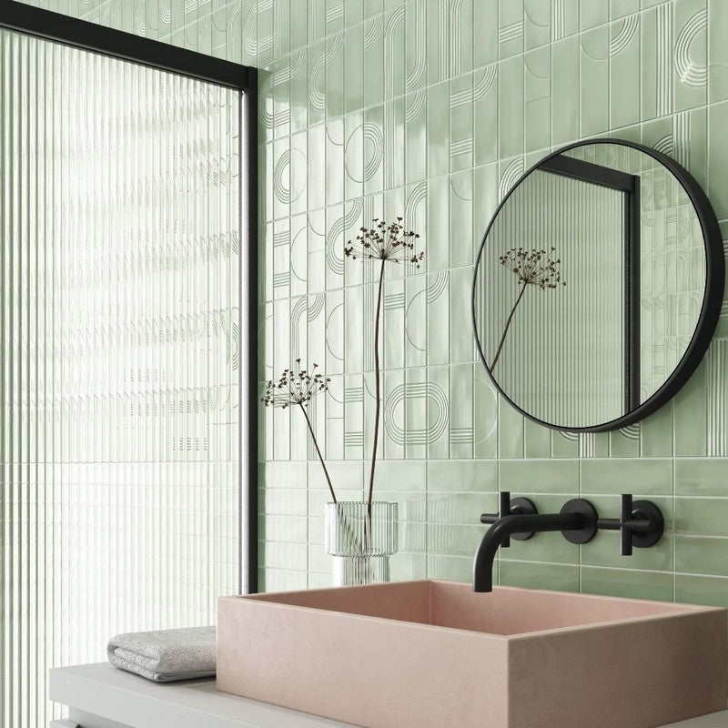 WOW-2-x-6.3-Glow-Décor-Glossy-Ceramic-Tile-Mint