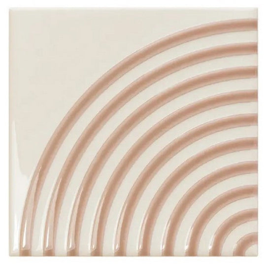 WOW 5" x 5" Twister Twist Glossy Ceramic Tile