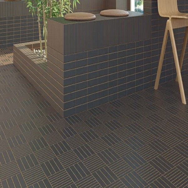WOW-6-x-6-Raster-Lines-M-Matte-Porcelain-Tile-Deep-Blue