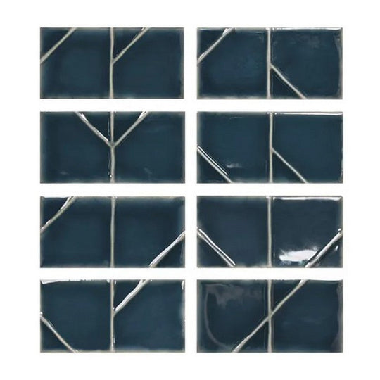 WOW 2.5" x 5" Yoko Origami Glossy Ceramic Tile