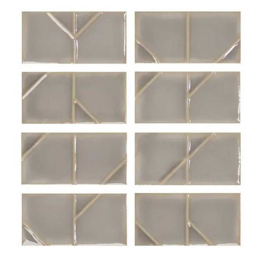 WOW 2.5" x 5" Yoko Origami Glossy Ceramic Tile