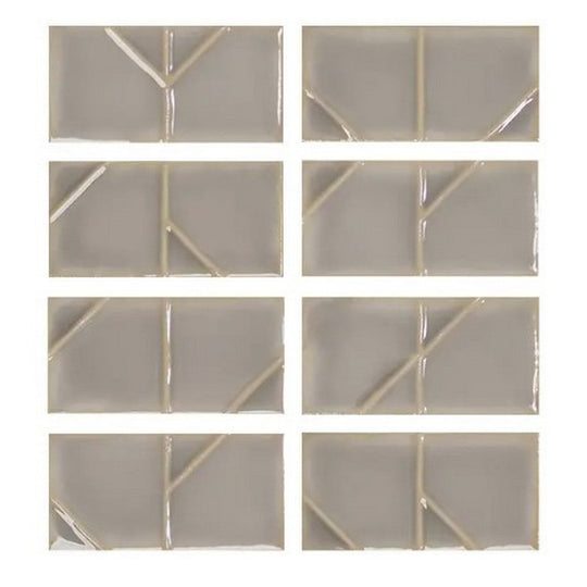 WOW 2.5" x 5" Yoko Origami Glossy Ceramic Tile