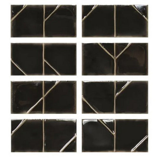 WOW 2.5" x 5" Yoko Origami Glossy Ceramic Tile