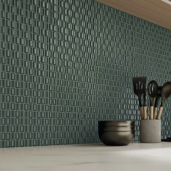 WOW-5-x-10-3D-Bars-Diamond-Glossy-Ceramic-Tile-Emerald