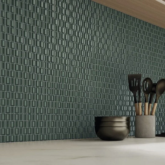 WOW-5-x-10-3D-Bars-Diamond-Glossy-Ceramic-Tile-Emerald