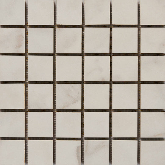 Alfagres 12" x 12" Arabescato Matte Ceramic 2" Mesh Mosaic