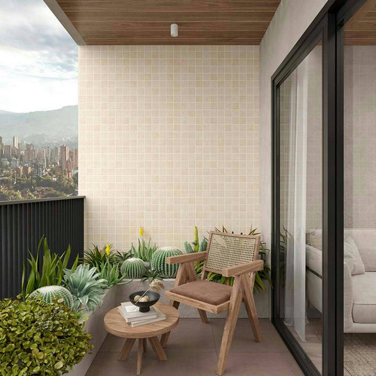 Alfagres-Mystic-12-x-12-Matte-Ceramic-2-Mesh-Mosaic-Beige