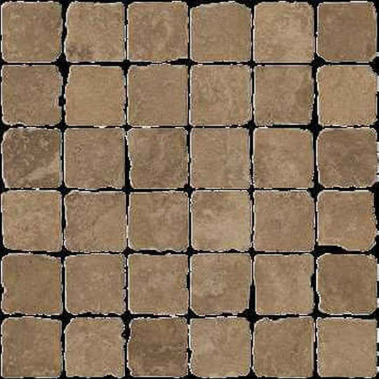 Happy Floors 12" x 12" Pietra D' Assisi Natural Porcelain 2" Tumbled Mosaic