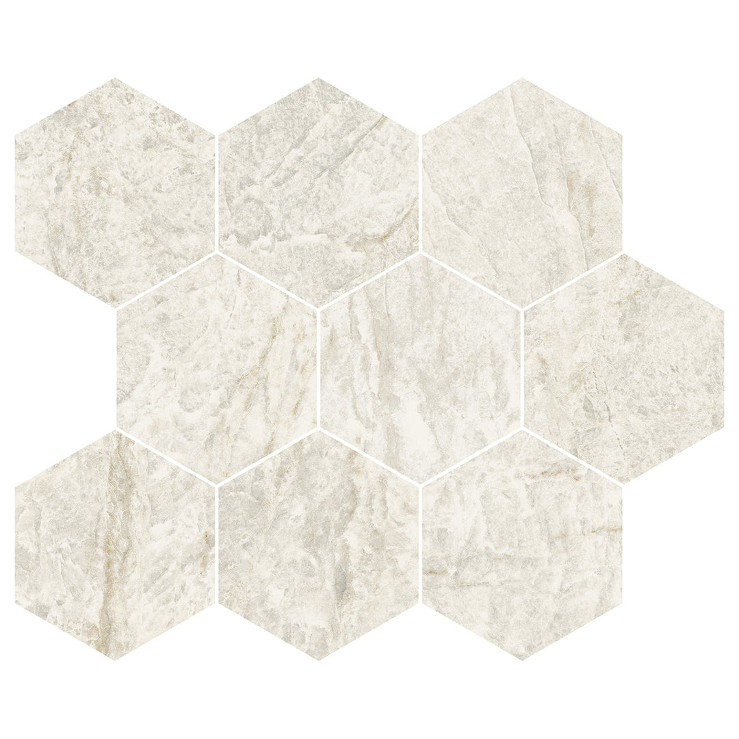 Del Conca USA 12" x 12" Nature Glazed Porcelain Hexagon Mosaic