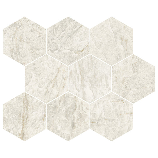 Del Conca USA 12" x 12" Nature Glazed Porcelain Hexagon Mosaic