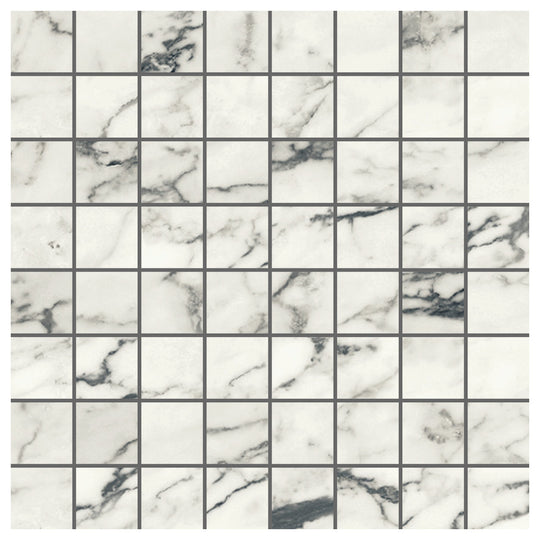 Del Conca USA 12" x 12" Nature Glazed Porcelain 1.4" Square Mosaic