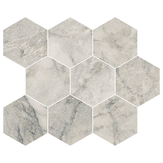 Del Conca USA 12" x 12" Nature Glazed Porcelain Hexagon Mosaic