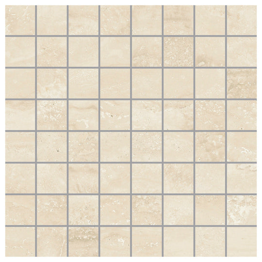 Del Conca USA 12" x 12" Navona Glazed Porcelain 1.4" Square Mosaic