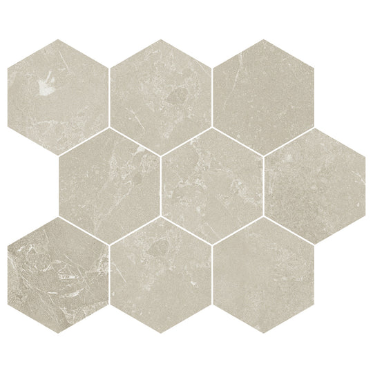 Del Conca USA 10" x 12" Horizon Rectified Porcelain Hexagon Mosaic