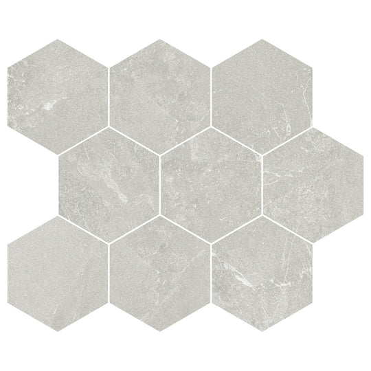 Del Conca USA 10" x 12" Horizon Rectified Porcelain Hexagon Mosaic