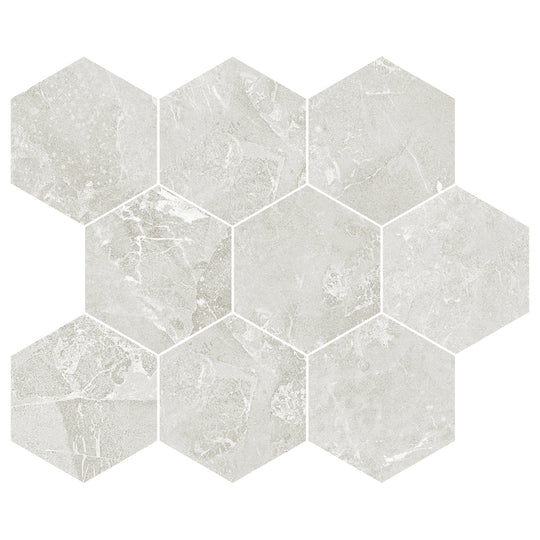 Del Conca USA 10" x 12" Horizon Rectified Porcelain Hexagon Mosaic