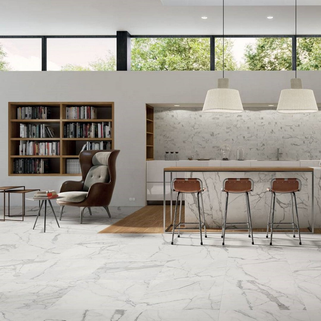 Landmark-Ceramics-24-x-24-Charme-Rectified-Matte-Porcelain-Tile-Veined-Statuario
