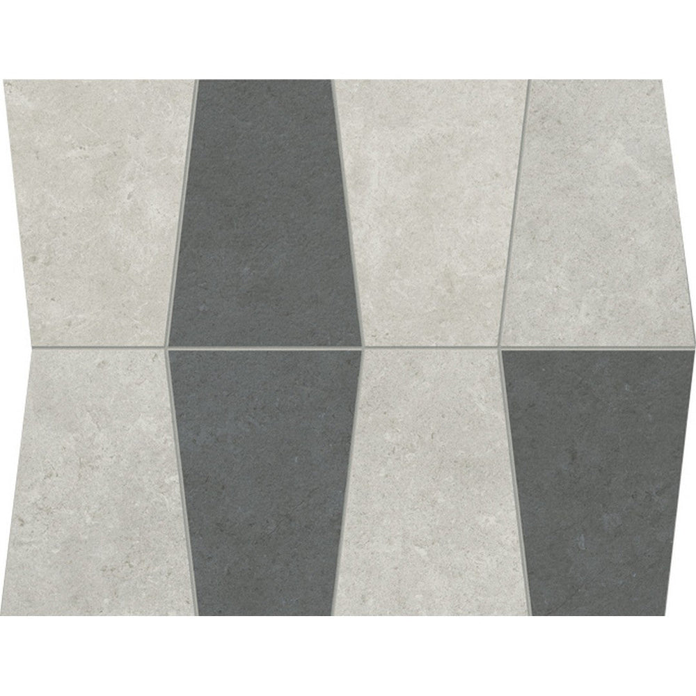 Landmark Ceramics 12" x 10" Frame Rectified Matte Porcelain Geometric Mosaic